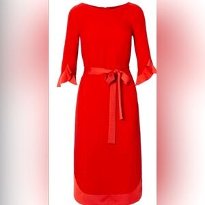 Red Dress with Flare Sleeves from Banana Republic – NWT